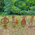 4 Funny Chickens - Metal Sculpture